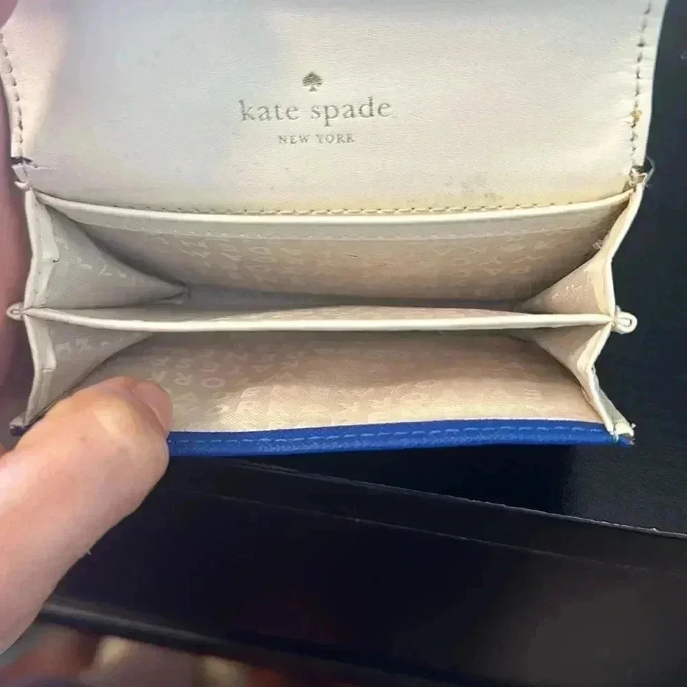 Kate Spade Mini Wallet / Card Case Cobalt Blue​
